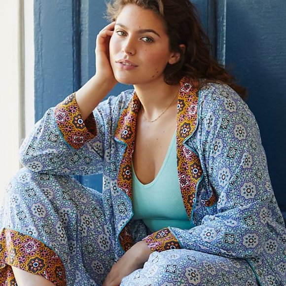 Anthropologie Forest Fable Pajama Top new - Picture 2 of 8